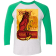 T-Shirts Heather White/Envy / X-Small LE CHAT ROUGE Triblend 3/4 Sleeve