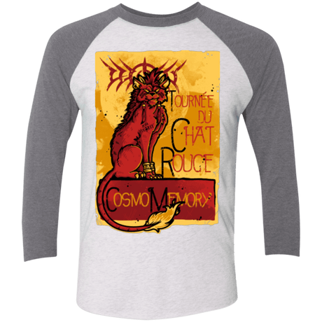 T-Shirts Heather White/Premium Heather / X-Small LE CHAT ROUGE Triblend 3/4 Sleeve