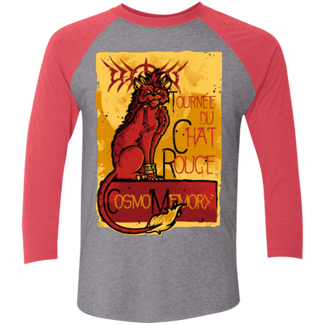 T-Shirts Premium Heather/ Vintage Red / X-Small LE CHAT ROUGE Triblend 3/4 Sleeve