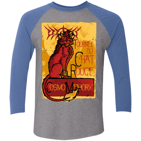 T-Shirts Premium Heather/ Vintage Royal / X-Small LE CHAT ROUGE Triblend 3/4 Sleeve