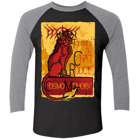 T-Shirts Vintage Black/Premium Heather / X-Small LE CHAT ROUGE Triblend 3/4 Sleeve