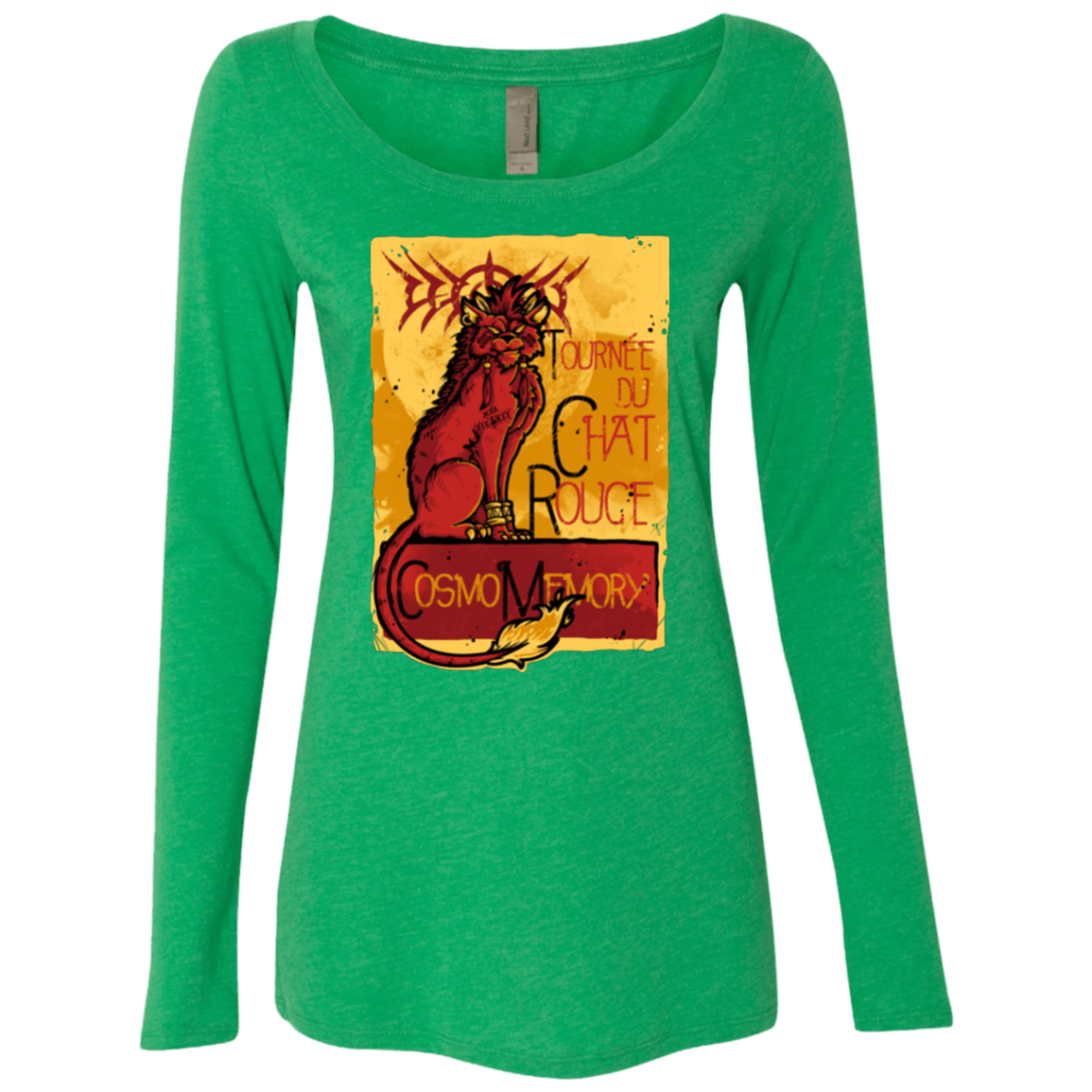 T-Shirts Envy / Small LE CHAT ROUGE Women's Triblend Long Sleeve Shirt