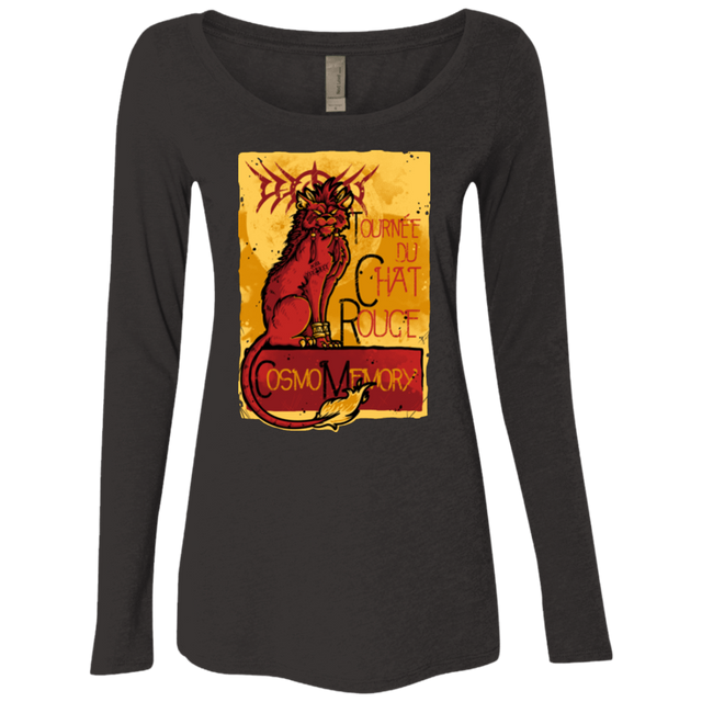 T-Shirts Vintage Black / Small LE CHAT ROUGE Women's Triblend Long Sleeve Shirt