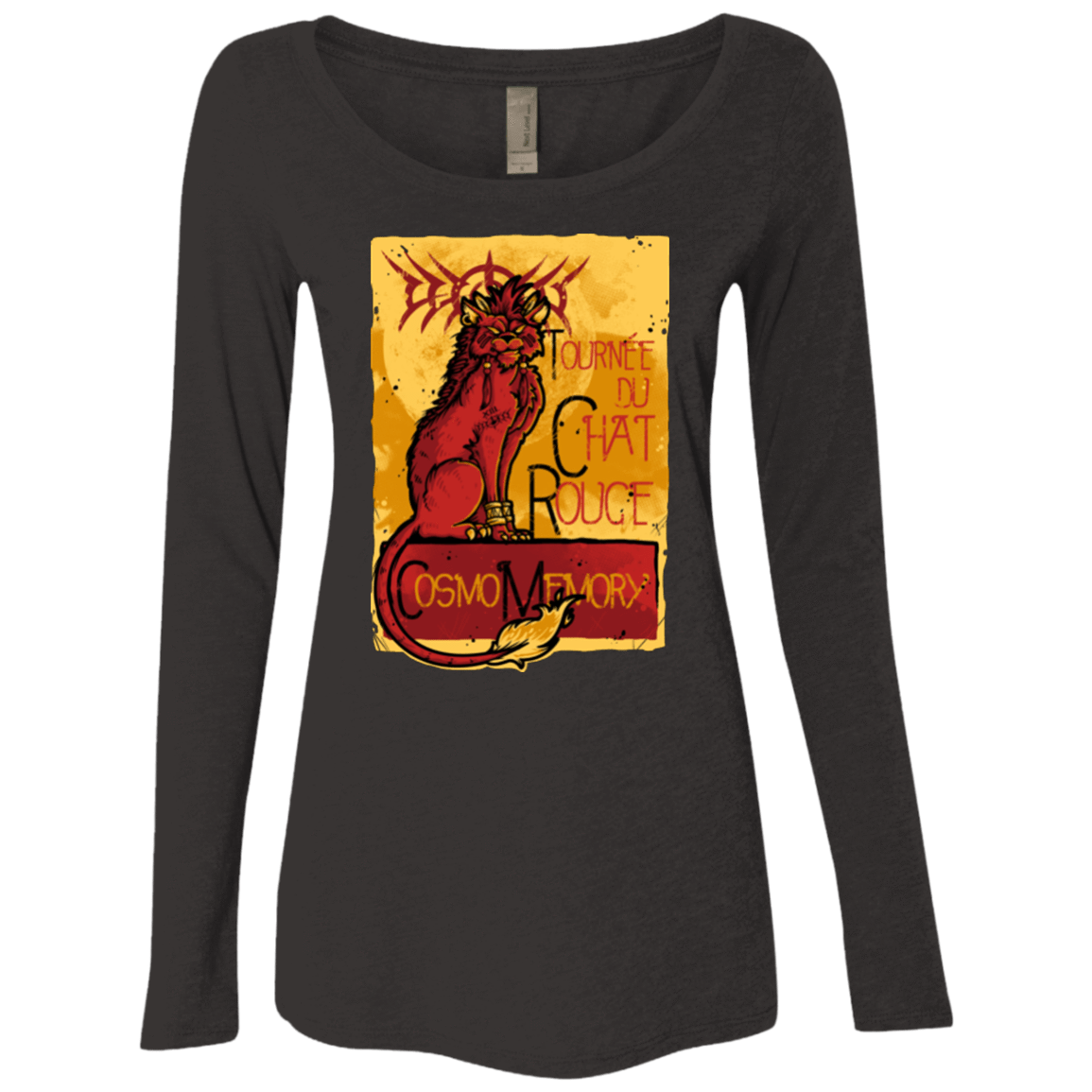 T-Shirts Vintage Black / Small LE CHAT ROUGE Women's Triblend Long Sleeve Shirt