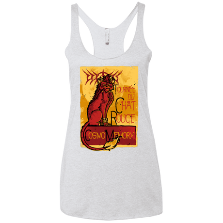 T-Shirts Heather White / X-Small LE CHAT ROUGE Women's Triblend Racerback Tank