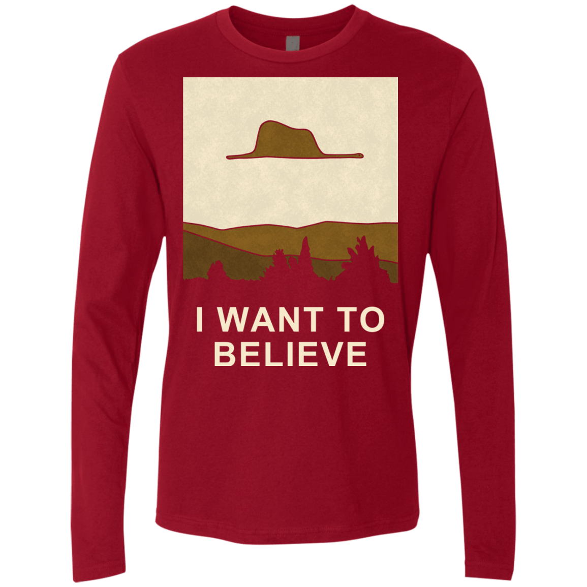 T-Shirts Cardinal / Small Le Petit Believer Men's Premium Long Sleeve