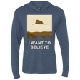 T-Shirts Indigo / X-Small Le Petit Believer Triblend Long Sleeve Hoodie Tee