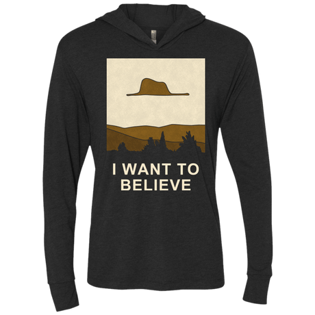 T-Shirts Vintage Black / X-Small Le Petit Believer Triblend Long Sleeve Hoodie Tee