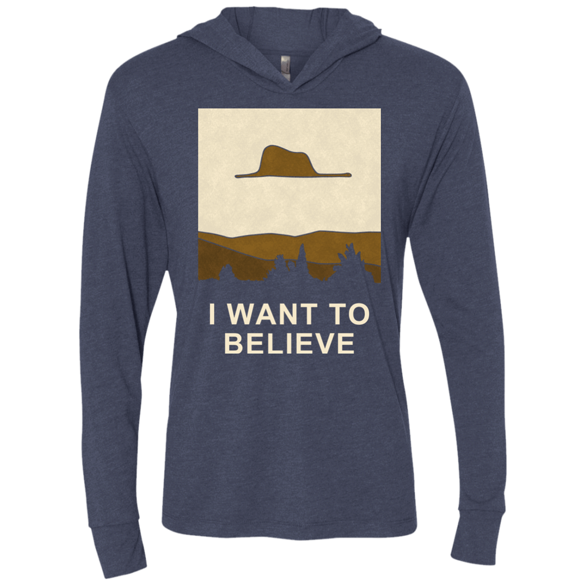 T-Shirts Vintage Navy / X-Small Le Petit Believer Triblend Long Sleeve Hoodie Tee