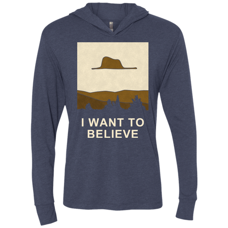 T-Shirts Vintage Navy / X-Small Le Petit Believer Triblend Long Sleeve Hoodie Tee