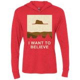 T-Shirts Vintage Red / X-Small Le petit believer Triblend Long Sleeve Hoodie Tee