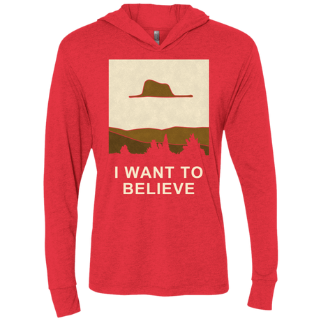 T-Shirts Vintage Red / X-Small Le petit believer Triblend Long Sleeve Hoodie Tee