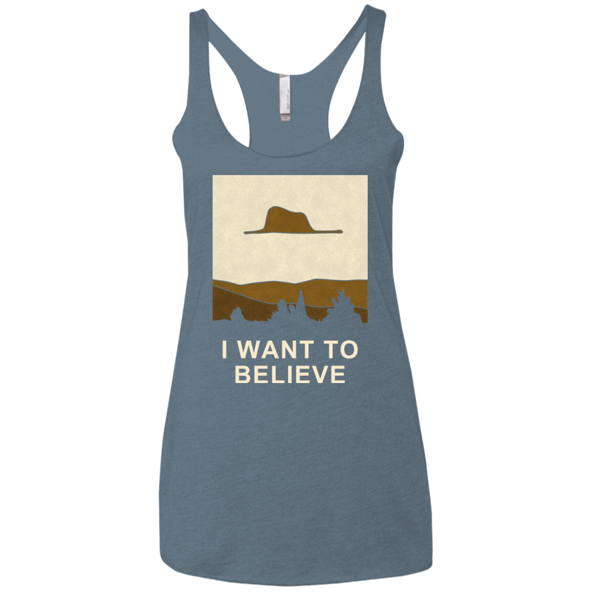 T-Shirts Indigo / X-Small Le Petit Believer Women's Triblend Racerback Tank