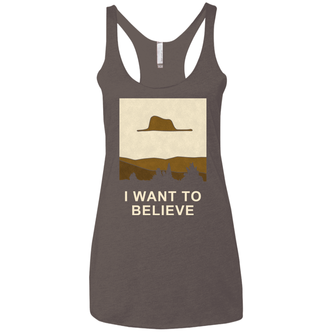 T-Shirts Macchiato / X-Small Le Petit Believer Women's Triblend Racerback Tank