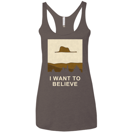 T-Shirts Macchiato / X-Small Le Petit Believer Women's Triblend Racerback Tank