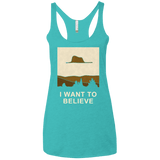 T-Shirts Tahiti Blue / X-Small Le petit believer Women's Triblend Racerback Tank