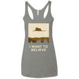 T-Shirts Venetian Grey / X-Small Le Petit Believer Women's Triblend Racerback Tank