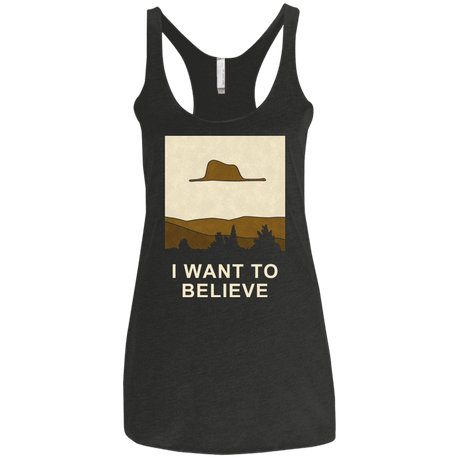 T-Shirts Vintage Black / X-Small Le petit believer Women's Triblend Racerback Tank