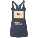 T-Shirts Vintage Navy / X-Small Le Petit Believer Women's Triblend Racerback Tank