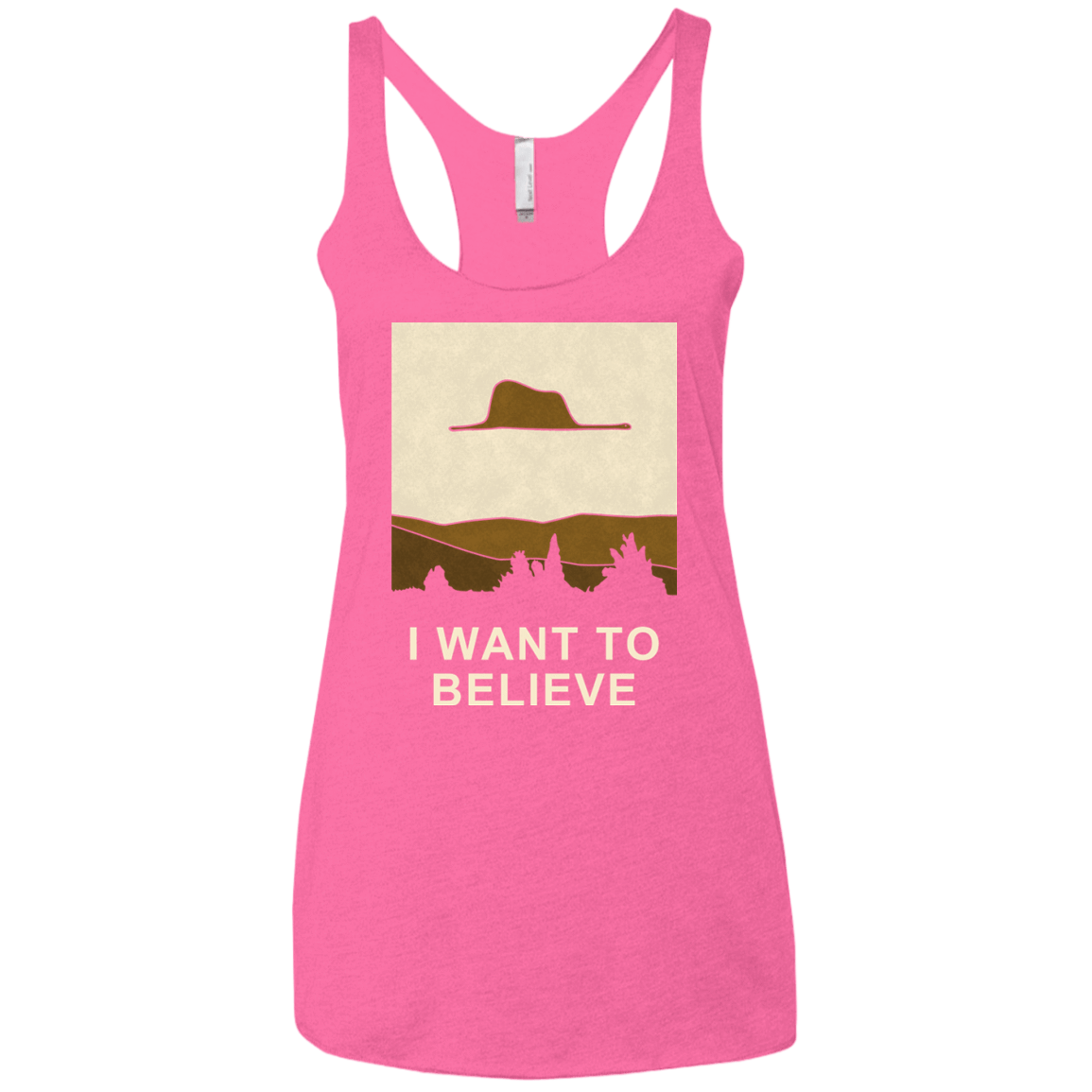 T-Shirts Vintage Pink / X-Small Le petit believer Women's Triblend Racerback Tank