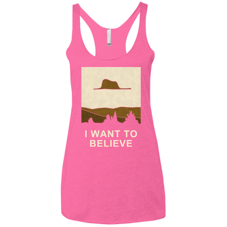 T-Shirts Vintage Pink / X-Small Le petit believer Women's Triblend Racerback Tank