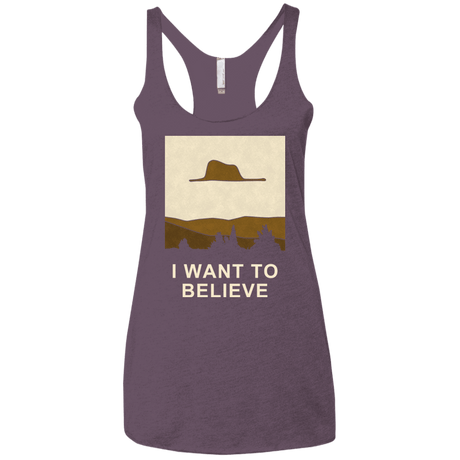 T-Shirts Vintage Purple / X-Small Le petit believer Women's Triblend Racerback Tank