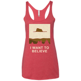 T-Shirts Vintage Red / X-Small Le petit believer Women's Triblend Racerback Tank