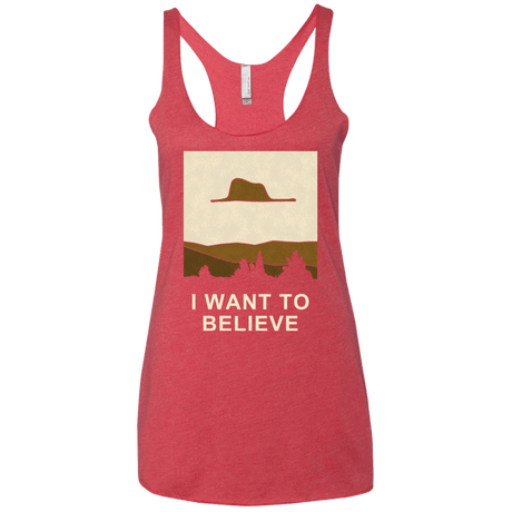 T-Shirts Vintage Red / X-Small Le petit believer Women's Triblend Racerback Tank