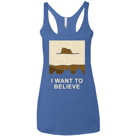 T-Shirts Vintage Royal / X-Small Le petit believer Women's Triblend Racerback Tank