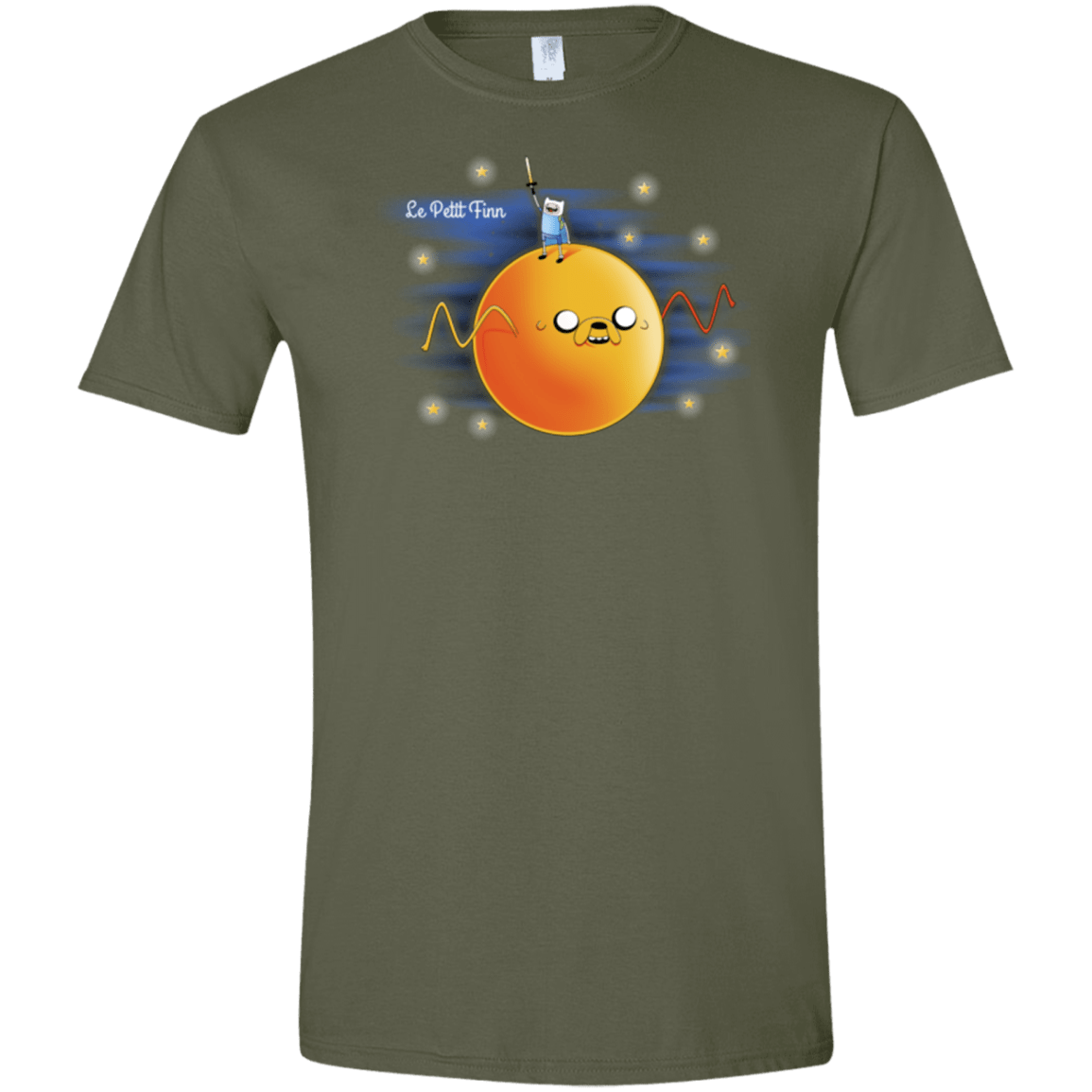 T-Shirts Military Green / S Le Petit Finn Men's Semi-Fitted Softstyle