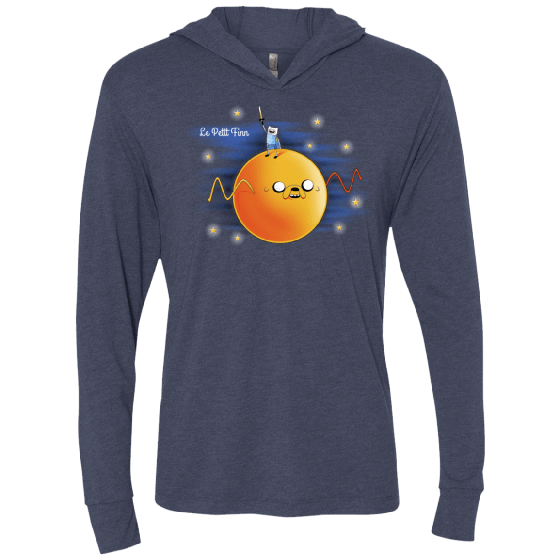 T-Shirts Vintage Navy / X-Small Le Petit Finn Triblend Long Sleeve Hoodie Tee