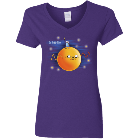 T-Shirts Purple / S Le Petit Finn Women's V-Neck T-Shirt