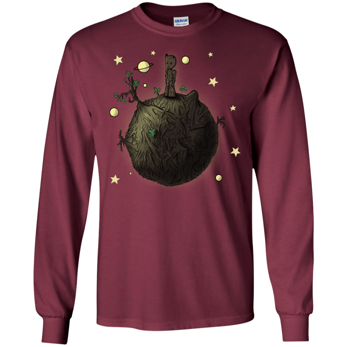 T-Shirts Maroon / S Le Petit Groot Men's Long Sleeve T-Shirt