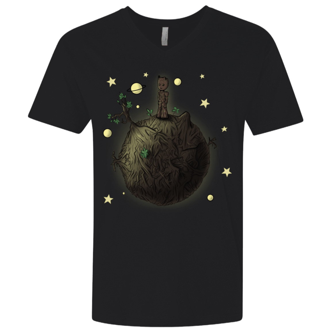 T-Shirts Black / X-Small Le Petit Groot Men's Premium V-Neck