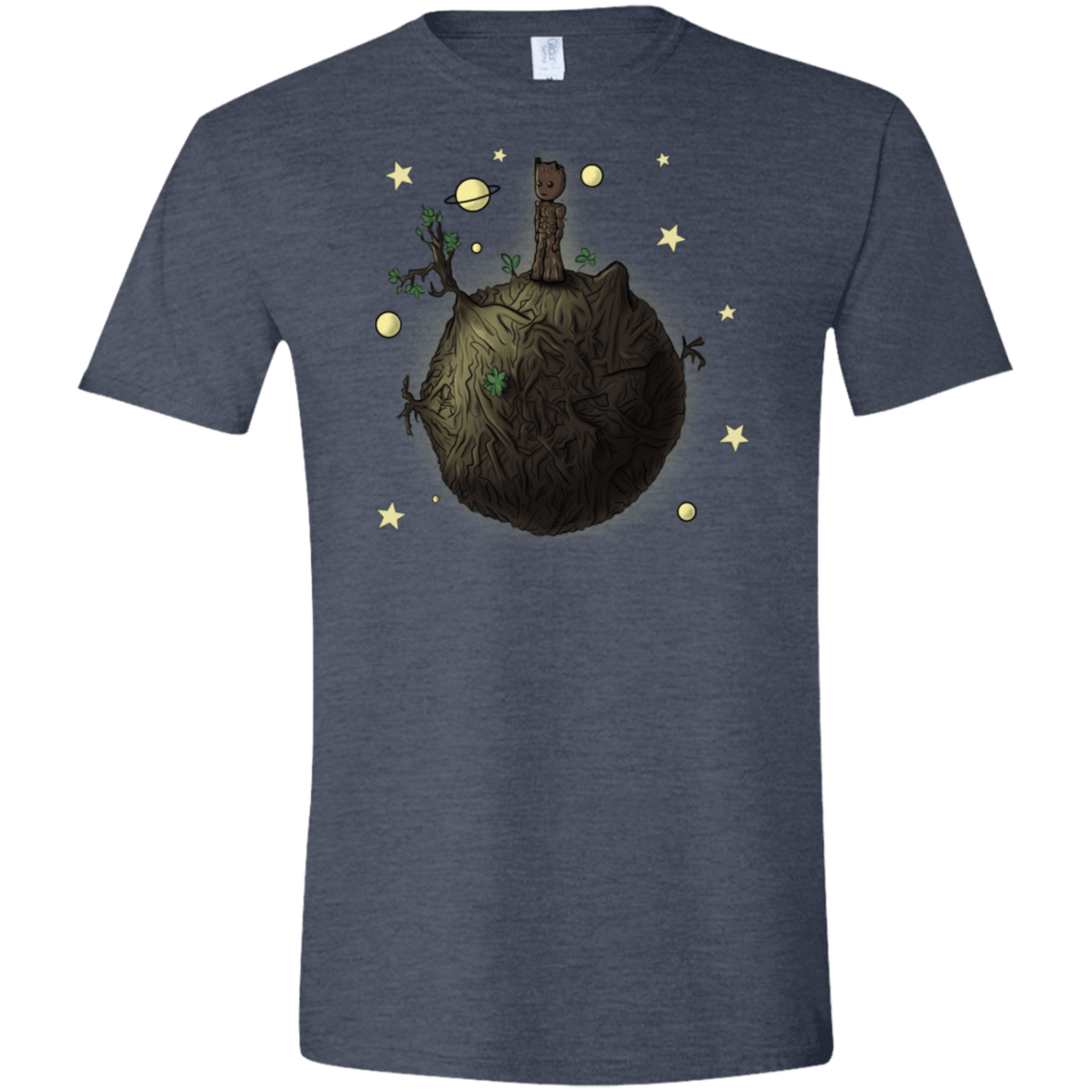 T-Shirts Heather Navy / S Le Petit Groot Men's Semi-Fitted Softstyle