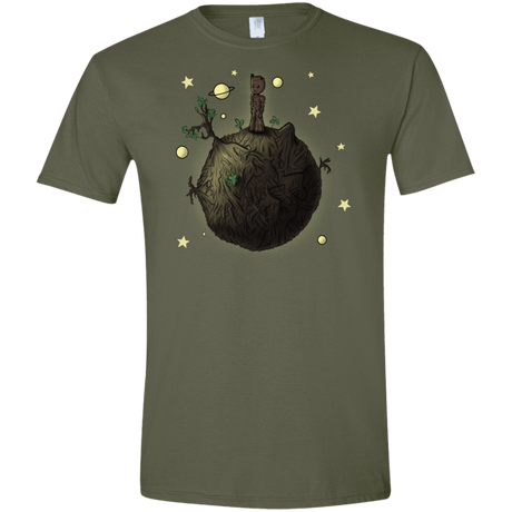 T-Shirts Military Green / S Le Petit Groot Men's Semi-Fitted Softstyle