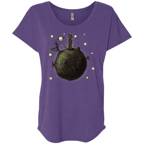 T-Shirts Purple Rush / X-Small Le Petit Groot Triblend Dolman Sleeve