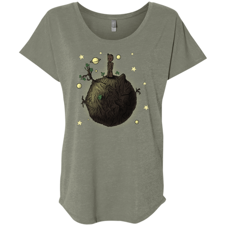 T-Shirts Venetian Grey / X-Small Le Petit Groot Triblend Dolman Sleeve