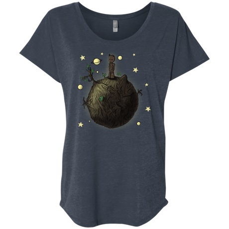 T-Shirts Vintage Navy / X-Small Le Petit Groot Triblend Dolman Sleeve