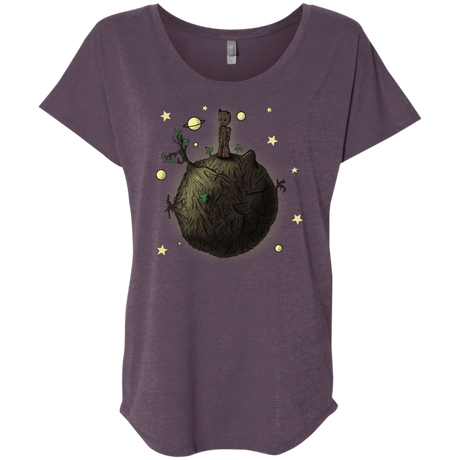 T-Shirts Vintage Purple / X-Small Le Petit Groot Triblend Dolman Sleeve