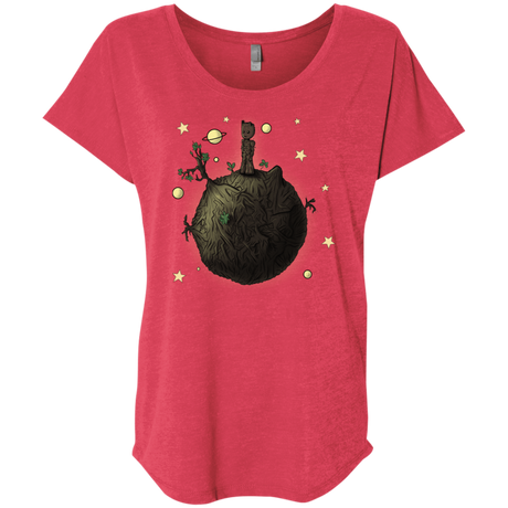 T-Shirts Vintage Red / X-Small Le Petit Groot Triblend Dolman Sleeve