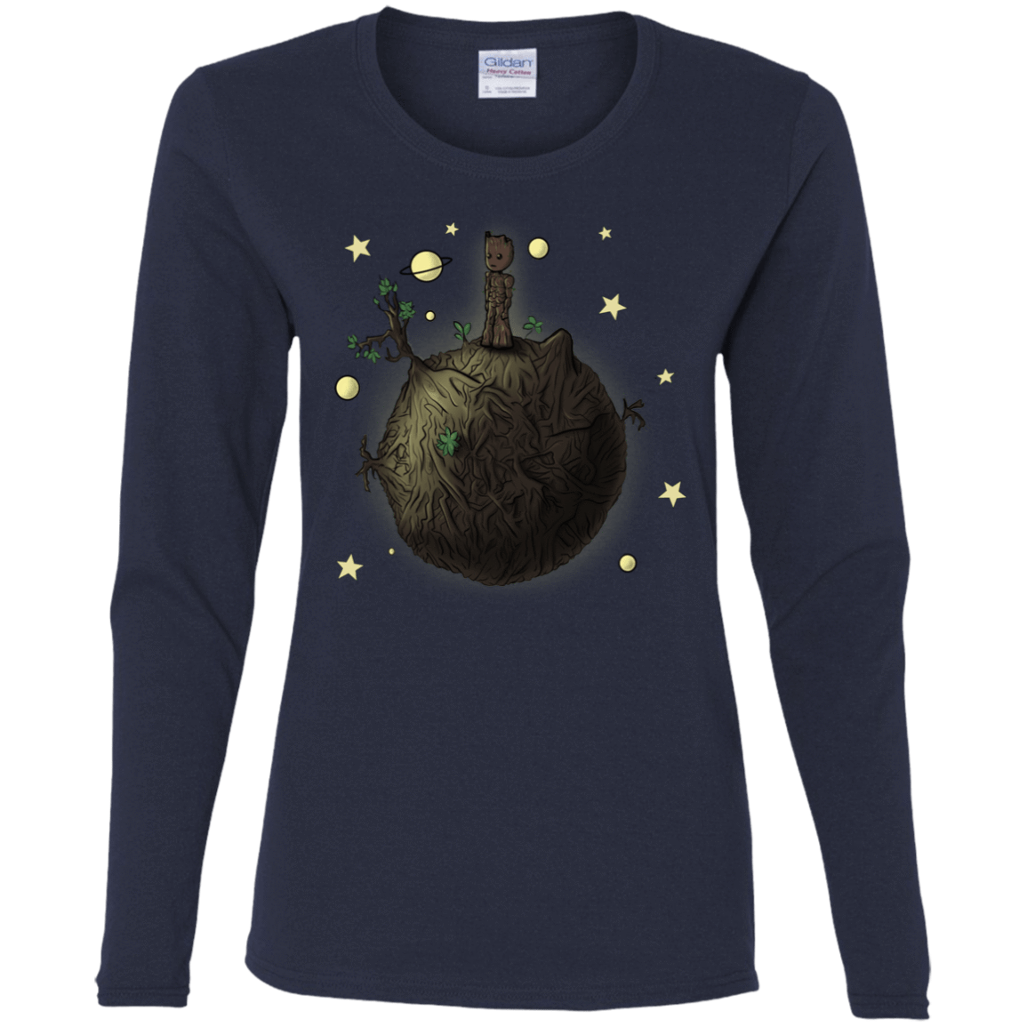 T-Shirts Navy / S Le Petit Groot Women's Long Sleeve T-Shirt