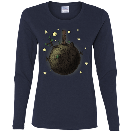 T-Shirts Navy / S Le Petit Groot Women's Long Sleeve T-Shirt