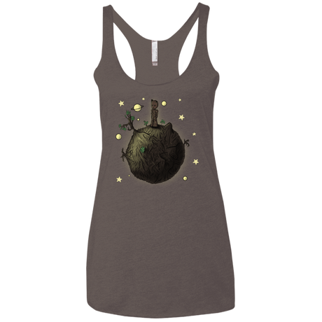 T-Shirts Macchiato / X-Small Le Petit Groot Women's Triblend Racerback Tank