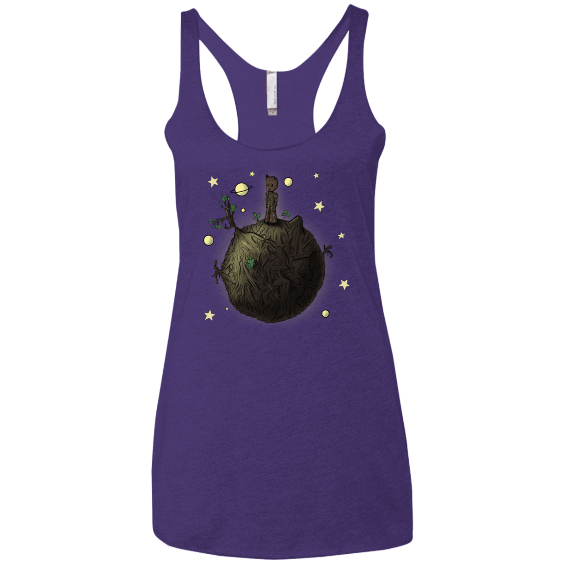 T-Shirts Purple Rush / X-Small Le Petit Groot Women's Triblend Racerback Tank