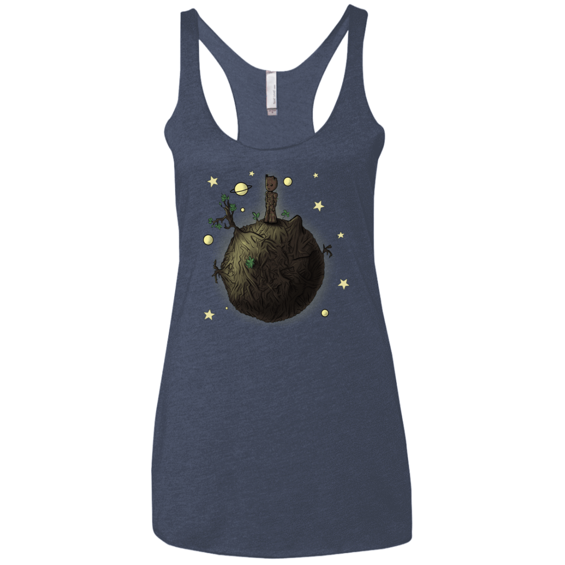 T-Shirts Vintage Navy / X-Small Le Petit Groot Women's Triblend Racerback Tank
