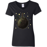 T-Shirts Black / S Le Petit Groot Women's V-Neck T-Shirt