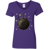 T-Shirts Purple / S Le Petit Groot Women's V-Neck T-Shirt