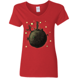 T-Shirts Red / S Le Petit Groot Women's V-Neck T-Shirt