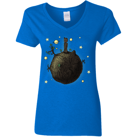 T-Shirts Royal / S Le Petit Groot Women's V-Neck T-Shirt